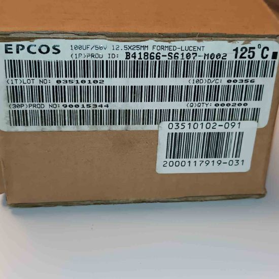 Picture of b41866-s6107-m002-100uf-50v-10x125mm-capacitor