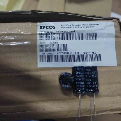 Picture of b43041a5226m-22uf-450v-125x25mm-105-capacitor