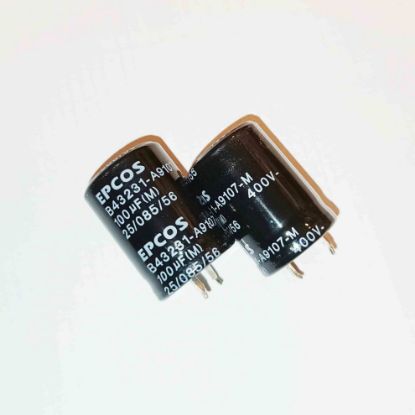 Picture of b43231a9107m-100uf-400v-22x30mm-snap-capacitor