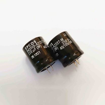 Picture of b43505a2227m-220uf-250v-25x30mm-105-capacitor