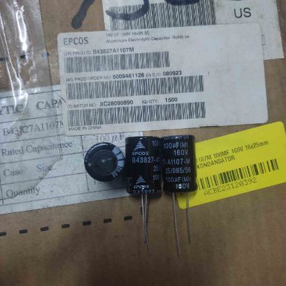 Picture of b43827a1107m-100uf-160v-16x25mm-capacitor