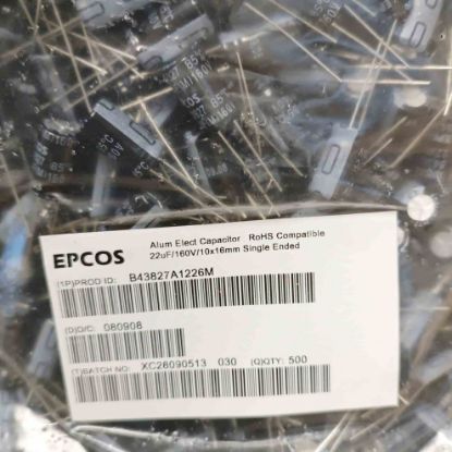 Picture of b43827a1226m-22uf-160v-10x16mm-capacitor