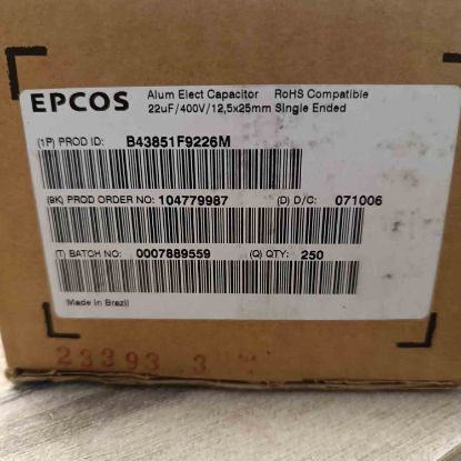 Picture of b43851f9226m-22uf-400v-125x25-mm-105-capacitor