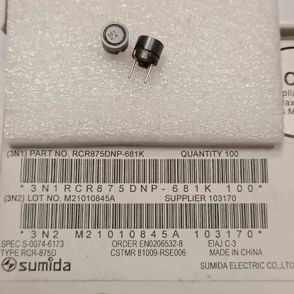 Picture of rcr875dnp-681k-680uh-028a-83x83x75-inductor