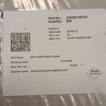 Picture of cdrh127np-330mc-33uh-3a-123x123x8-inductor
