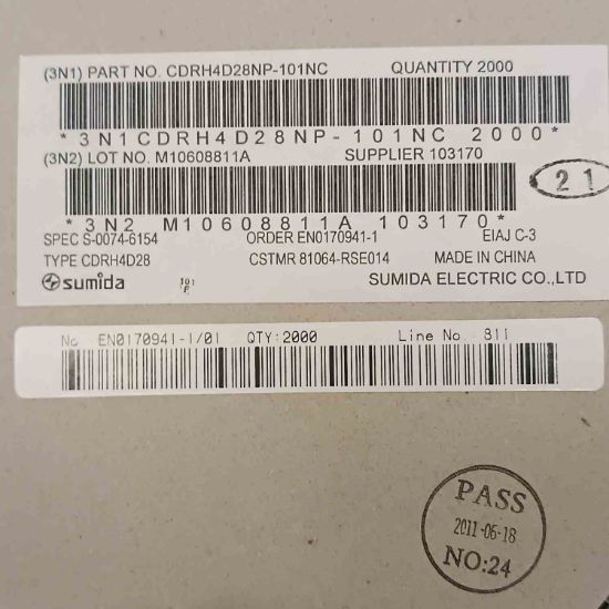 Picture of cdrh4d28np-101nc-100uh-029a-5x5x3-inductor
