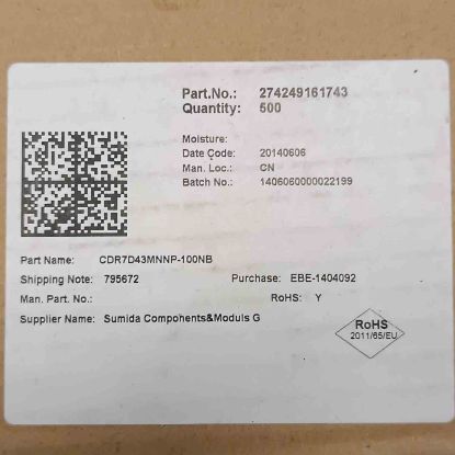 Picture of cdr7d43mnnp-100nb-10uh-25a-73x73x45-inductor