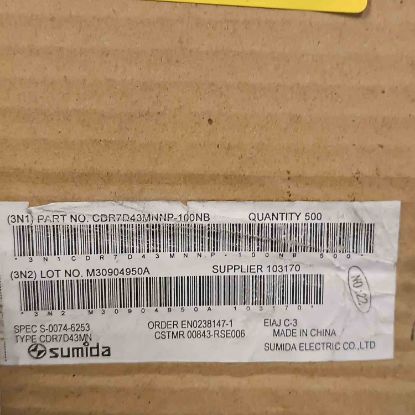 Picture of cdr7d43mnnp-100nb-10uh-25a-73x73x45-inductor