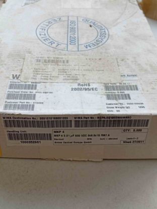 Picture of MKP4J021002B00M88D  0.01UF 630v 7.5mm CAPACITOR