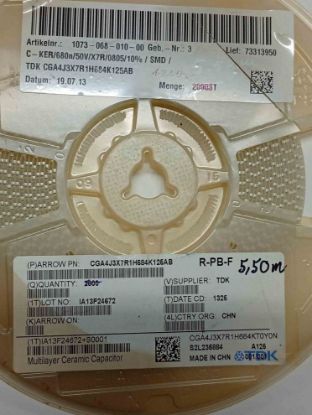 Picture of cga4j3x7r1h684k125ab-0805-50v-068uf-x7r-10